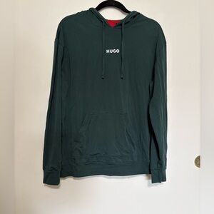 HUGO Men's Dark Green Hoodie shirt